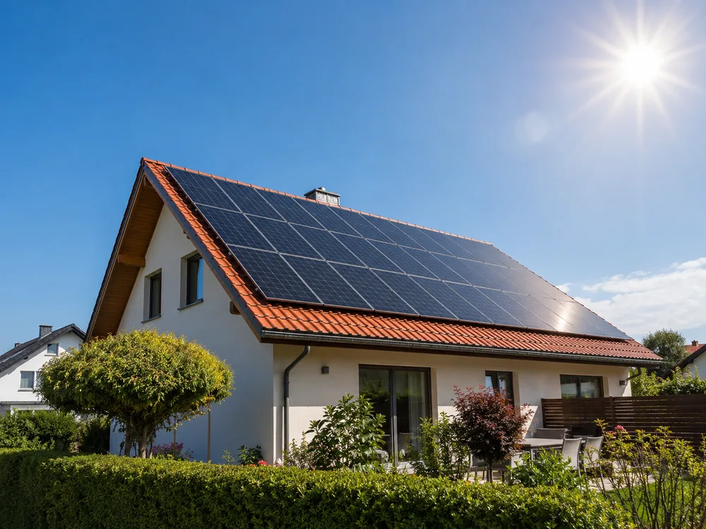 Samooskrbna sončna elektrarna na strehi družinske hiše